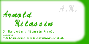 arnold milassin business card